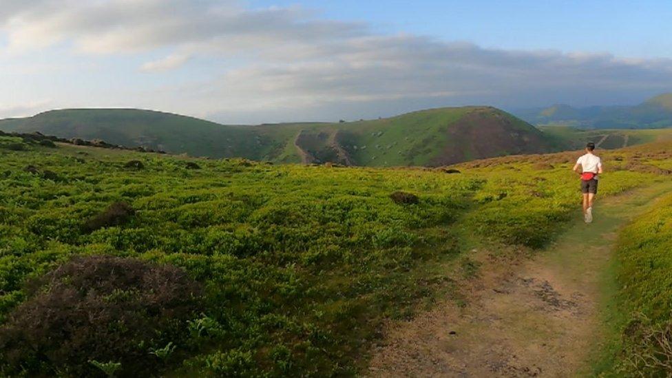 Runner on Shropshire Hills