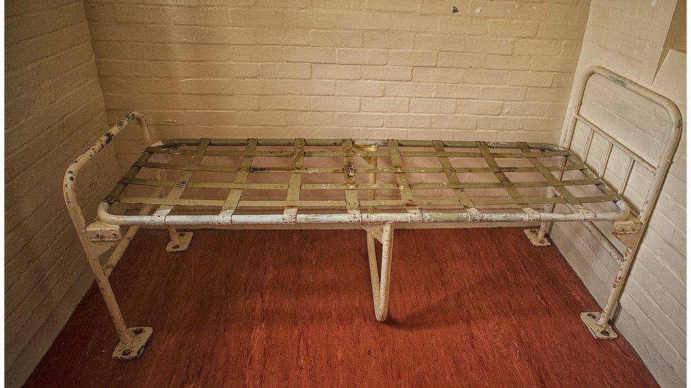 The bed in Reggie Kray's old cell