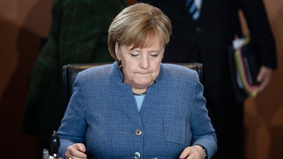 German Chancellor Angela Merkel sits during the beginning of the weekly meeting of the German Federal cabinet at the Chancellery in Berlin, Germany, 22 November 2017.