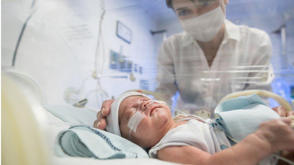 baby in hospital