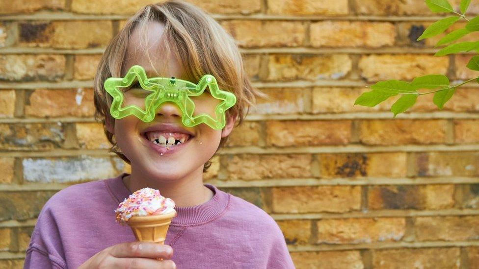 Boy eating Ice Cream