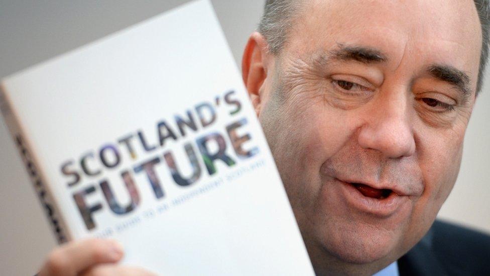 Alex Salmond with White Paper