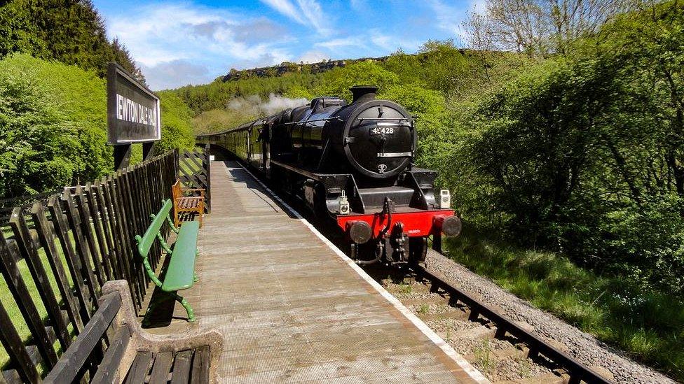 Steam engine at Newtondale Halt