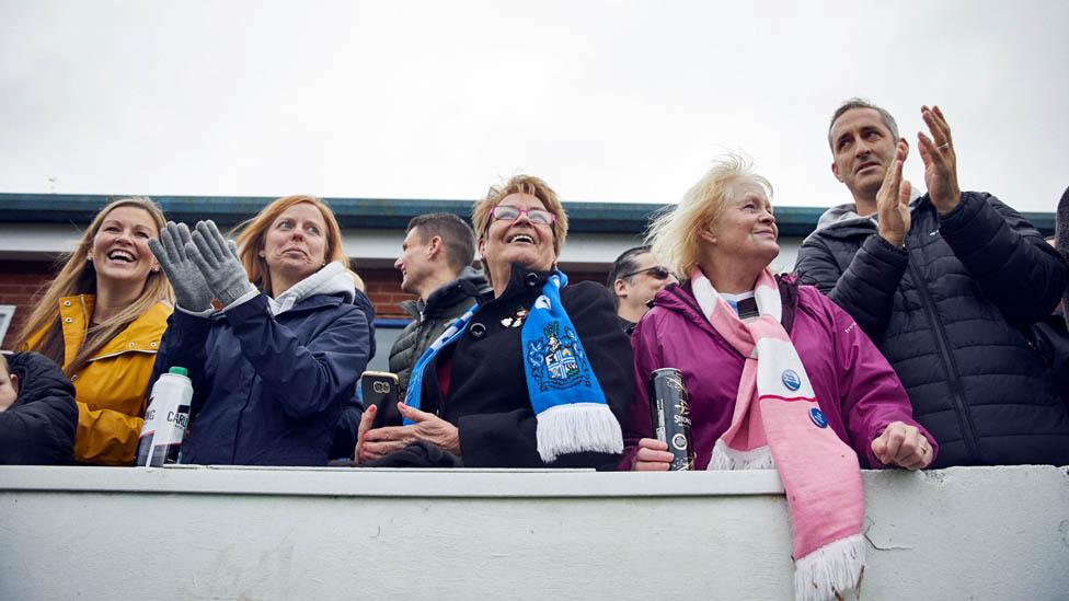 Fans watching Bury FC