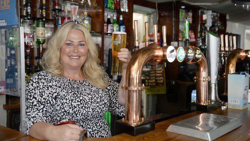 Hayley in her Swansea pub