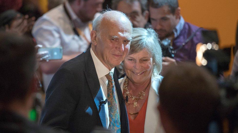 Vince Cable and wife Rachel