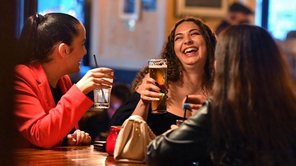 Friends go out in Manchester