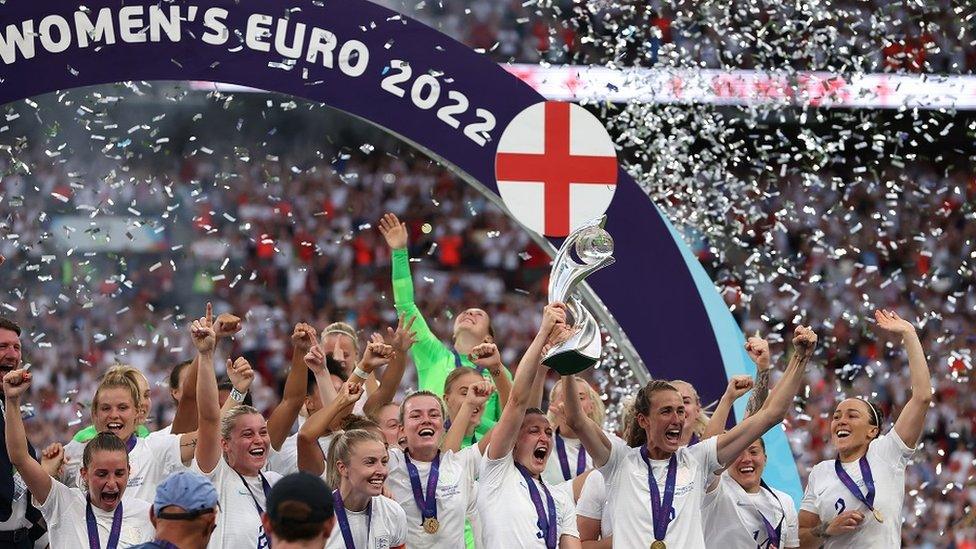 The Lionesses' celebrating