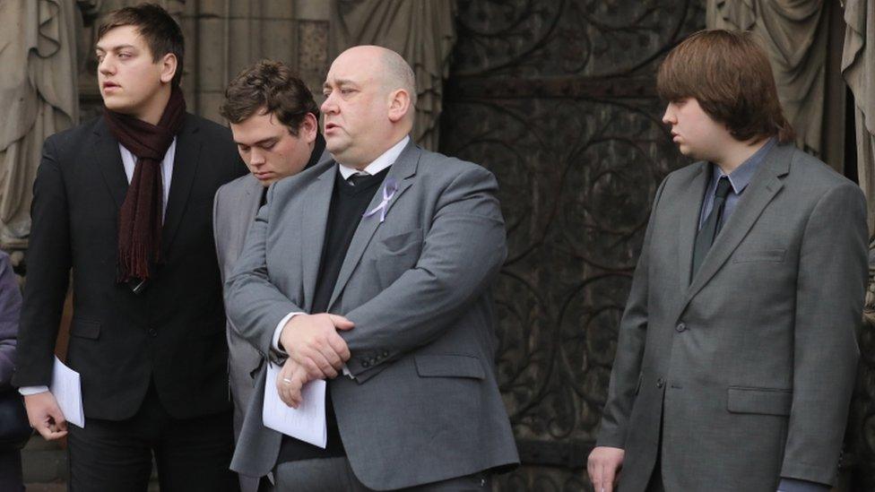 Gavin Drake with the couple's three sons