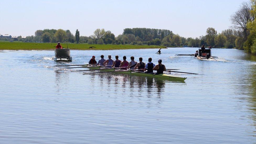 Rowing on Port Meadow