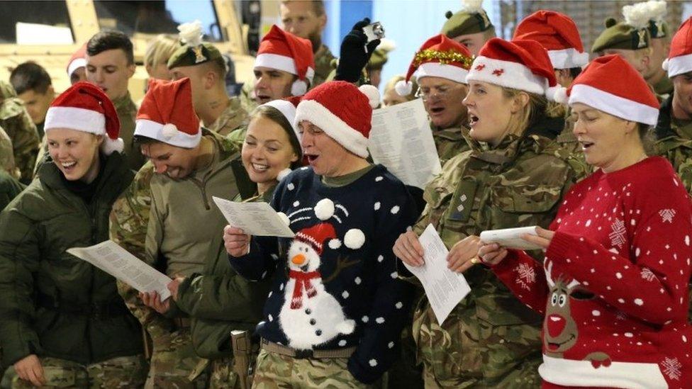 Troops in Afghanistan at Christmas