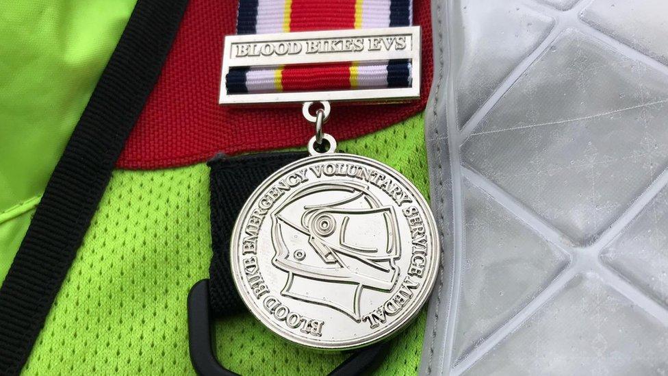 The Bloodbike Emergency Voluntary Service Medal