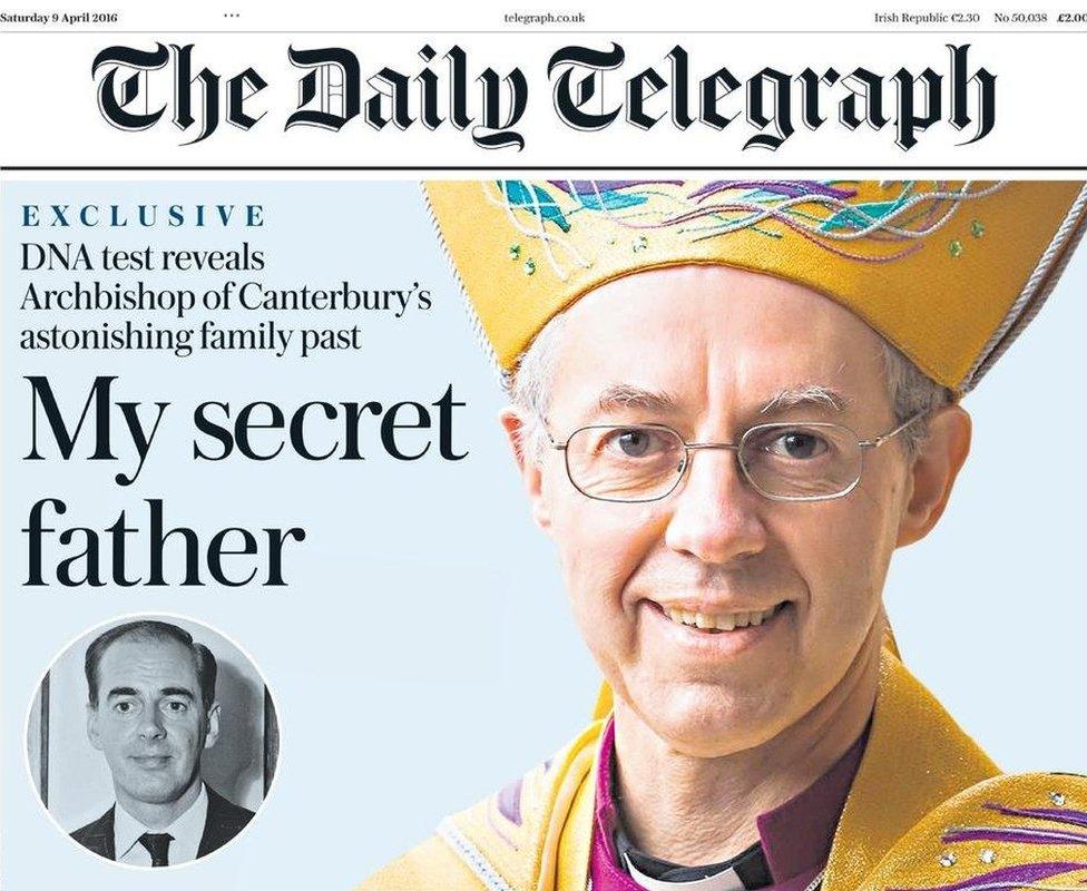 Telegraph front page