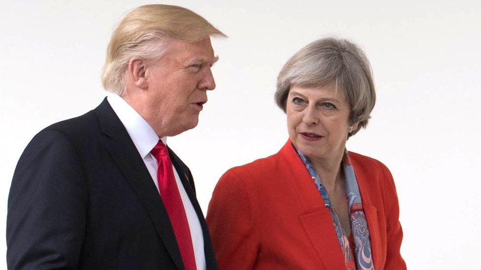 US President Donald Trump and Prime Minister Theresa May