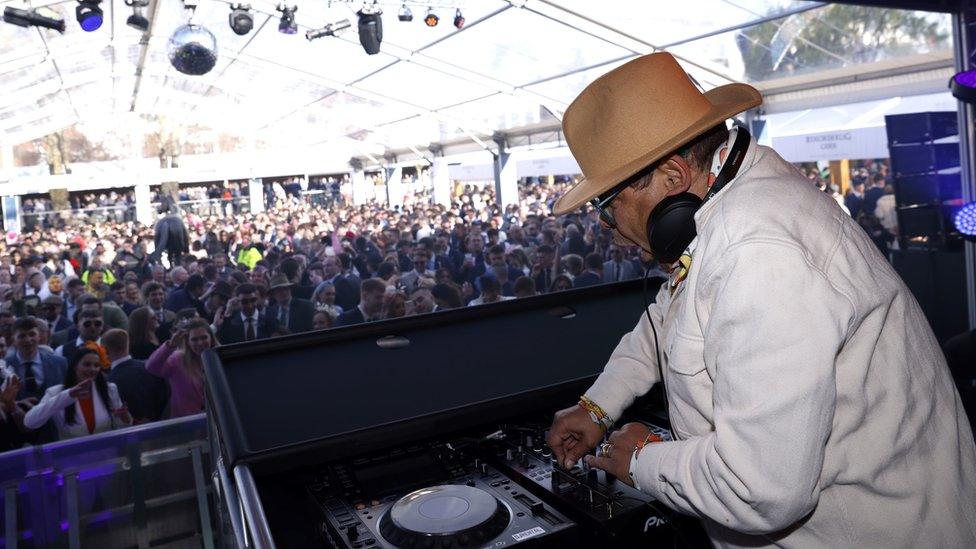 Craig Charles DJing at Aintree