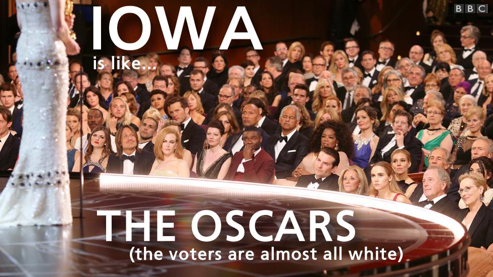 Iowa is like the Oscars - the voters are almost all white