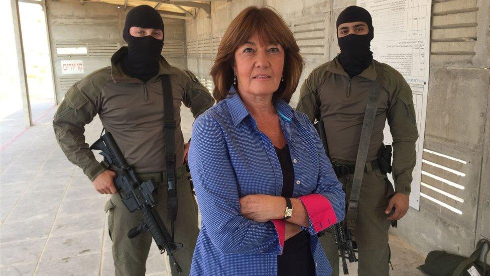 Jane Corbin with Israeli undercover soldiers