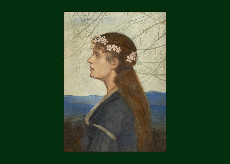 Edward Clifford, Mens Conscia Recti (A Mind Concious of Rectitude), 1868, watercolour with scraping on wove paper 42.5 × 31.7 cm