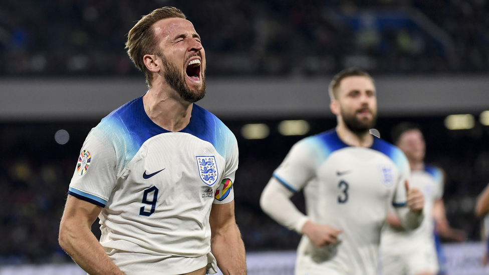 Harry Kane celebrates a goal