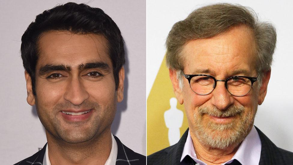 Kumail Nanjiani and Steven Spielberg