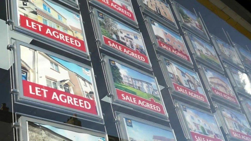 Estate agent's window