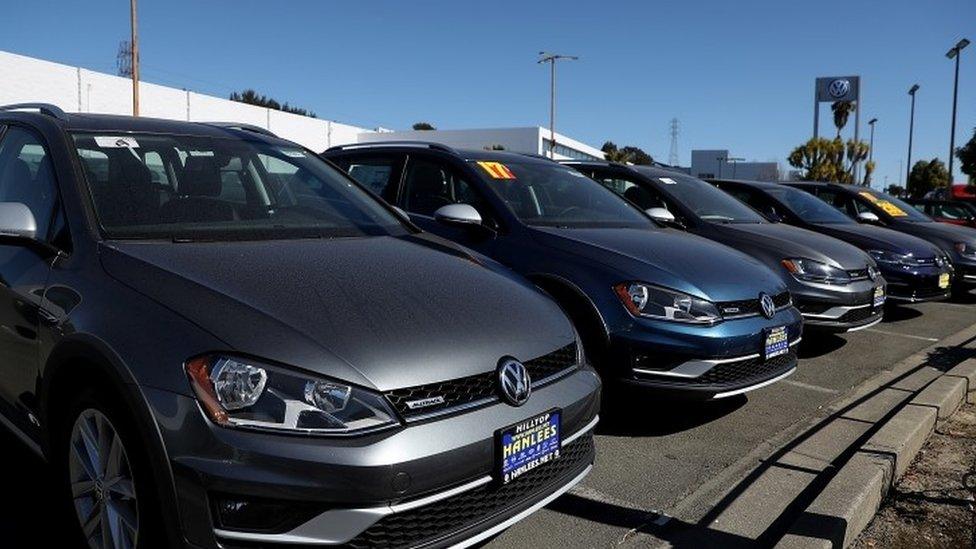 A VW dealership in California