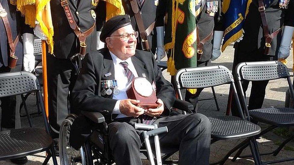 Roy Mills at ceremony in Cinderford