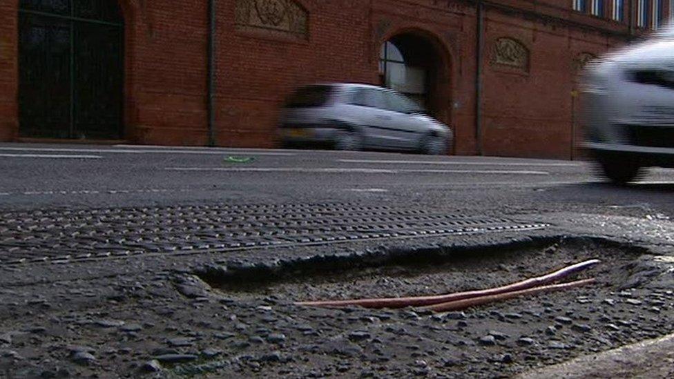 The problem is not confined to country road, as this picture from Ormeau Road in Belfast shows