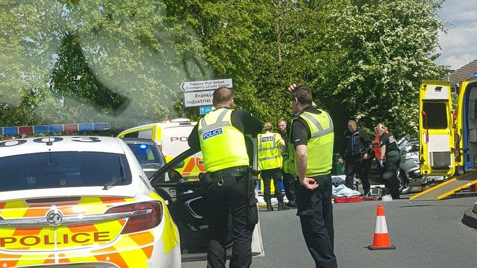 Scene after steward hurt in Bromsgrove