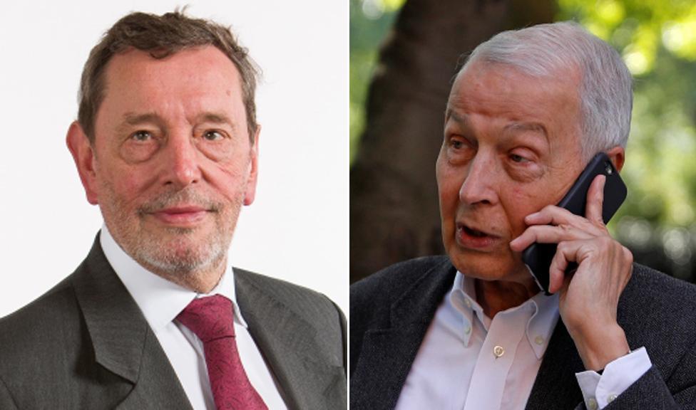 Lord Blunkett and Frank Field, right