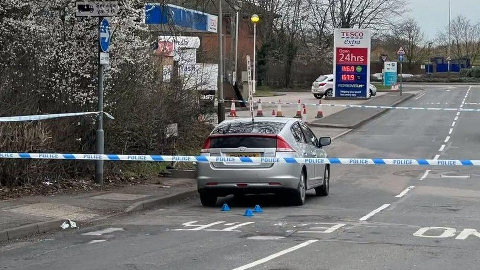 Scene of e-scooter crash on Rutherford Road