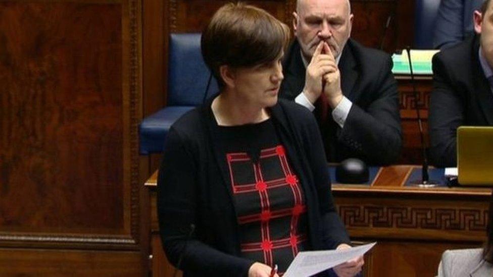 Caitríona Ruane speaking in the assembly