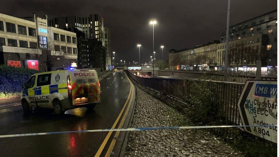 Car crash scene near St Vincent Street