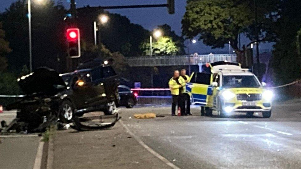 Crash involving a police car on the A4 Portway in Bristol