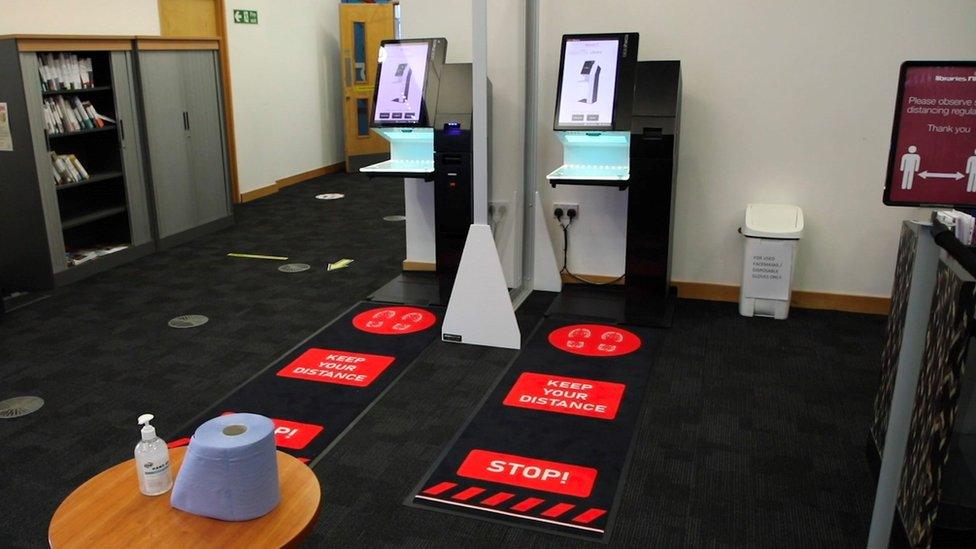 Self service machines will be available in some libraries for customers to check out books