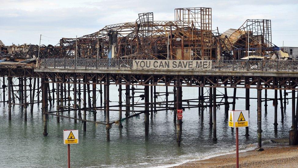 Hastings Pier before its redevelopment