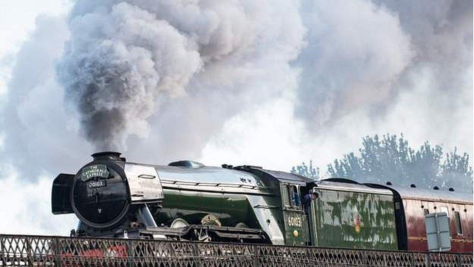 Flying Scotsman heading towards Gloucester