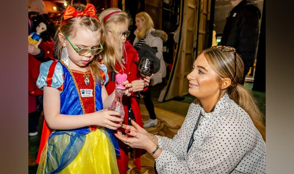 Girl with potion bottle theatre prop