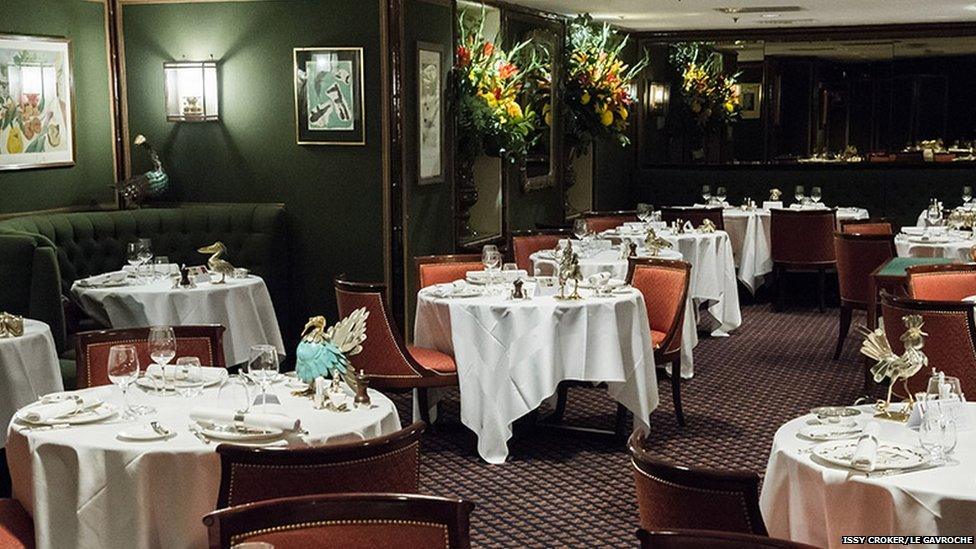 The interior of Le Gavroche restaurant