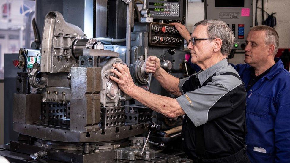 The V16 gearbox being tested