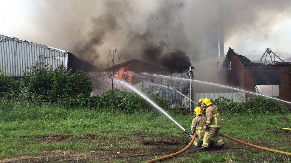 Sawdust Mill fire