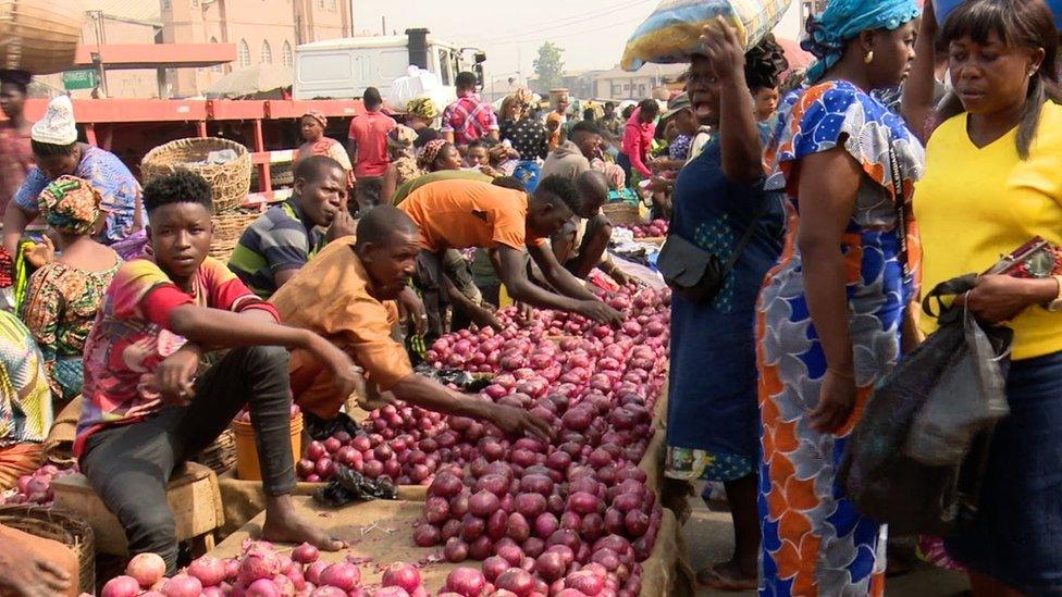 People in a market