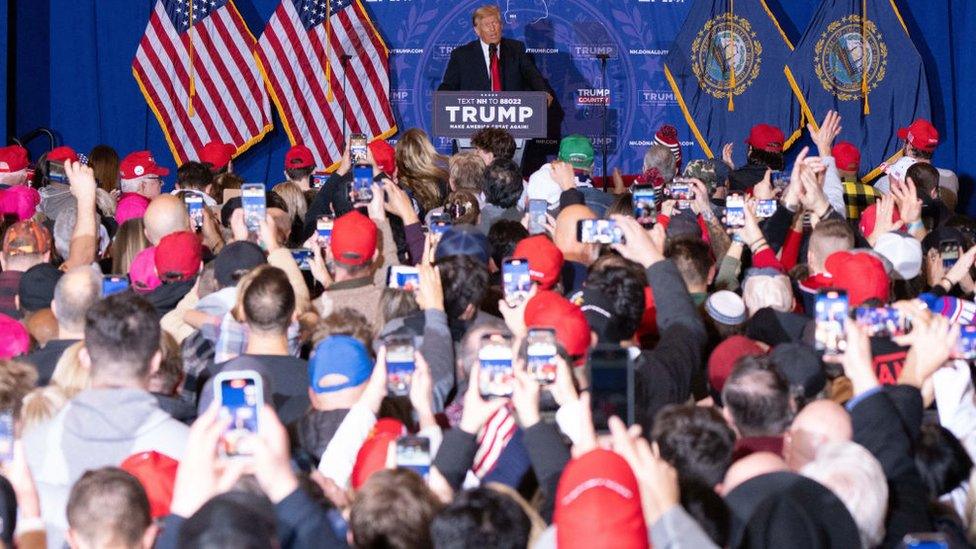 Trump campaign rally in New Hampshire