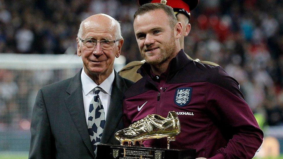 HIGH: In September 2015, Wayne breaks Bobby Charlton's England scoring record with his 50th goal in a match against Switzerland.