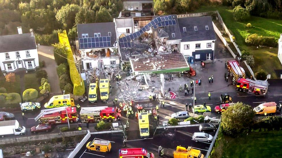 Aerial view of Applegreen in Creeslough