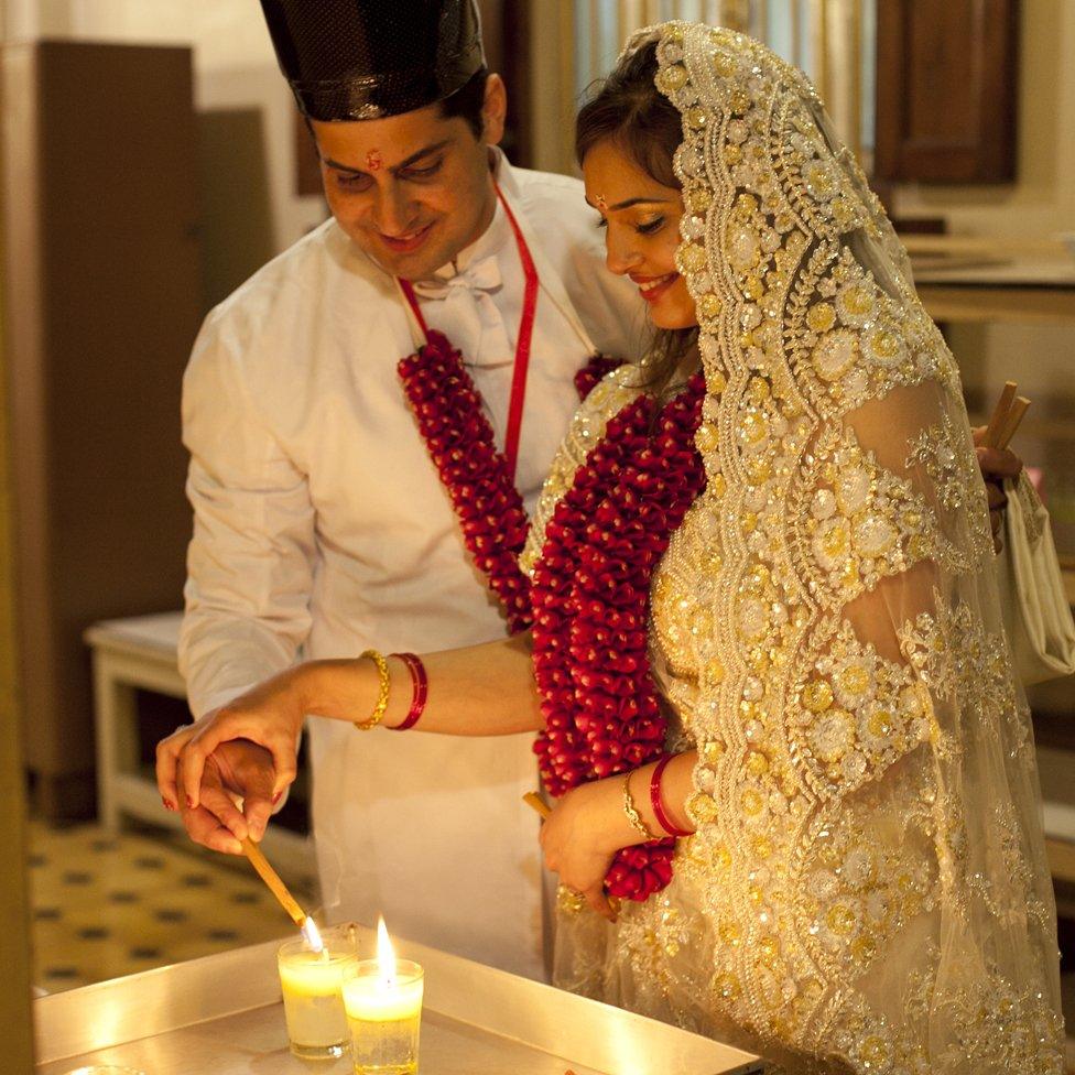 Kaizad Deboo and Zeenia Vakil on their wedding day