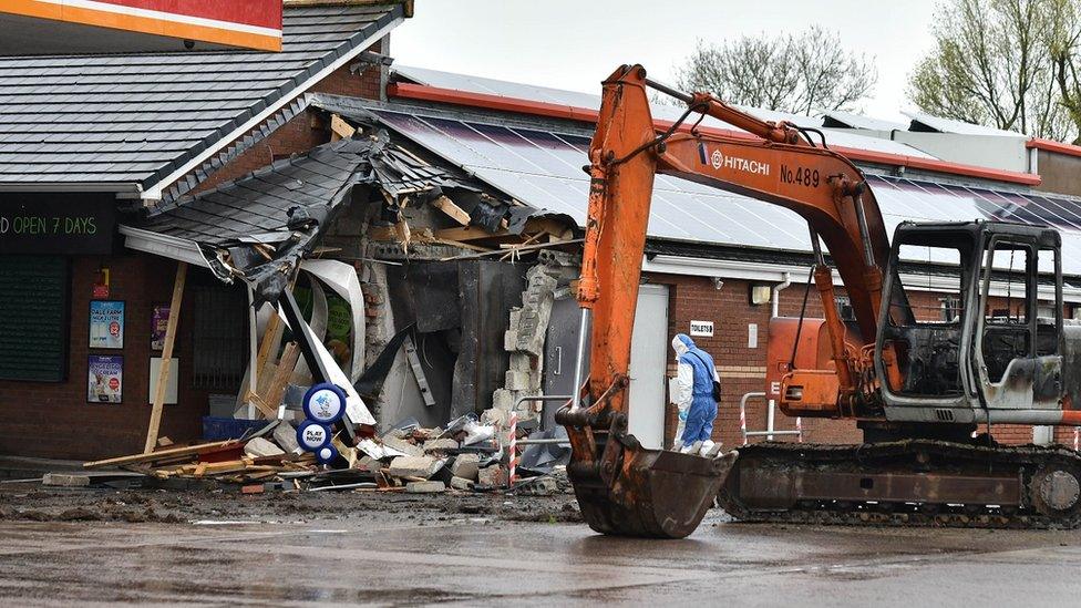 Attempted cash machine theft at Nutt's Corner