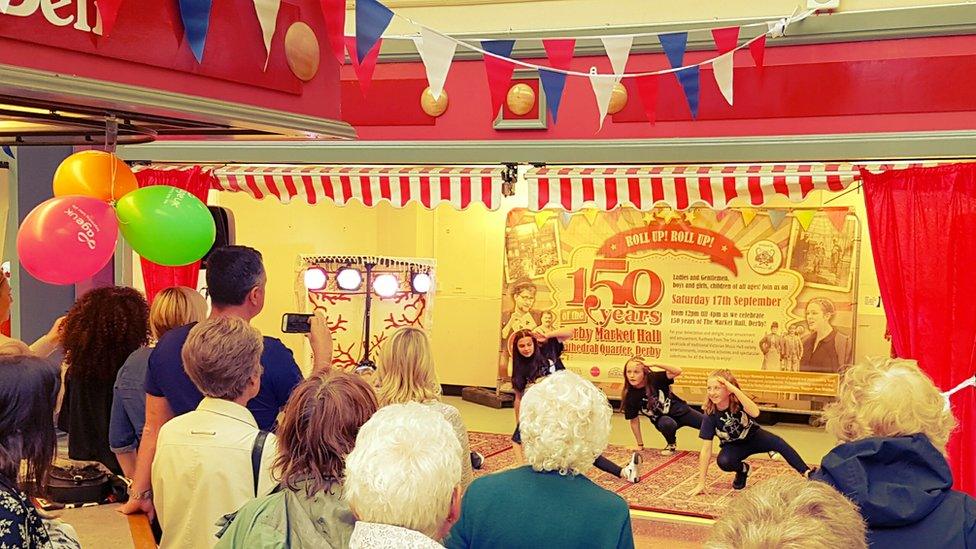 Dancers at Derby Market Hall celebrations