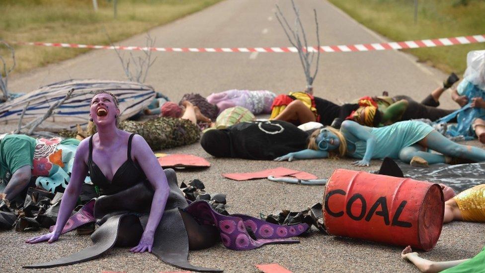 Protests against the Adani coal mine development in Bowen, Queensland, Australia (May 2019)