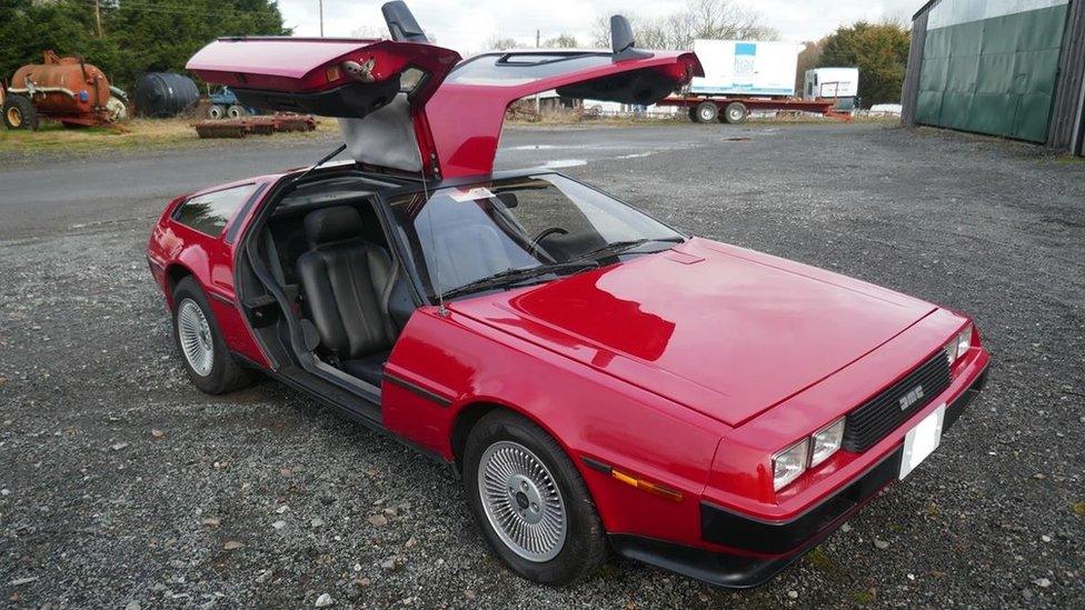 Red DeLorean from 1981